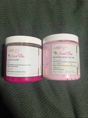 Aminnah Sweet Pea Whipped Body Butter & Sugar Polish - Pink